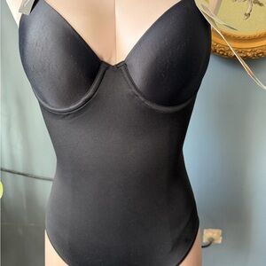 Flexees Black Shapewear Bodysuit